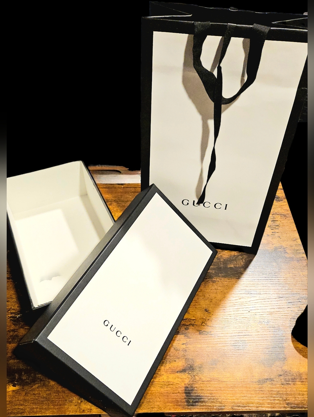 Gucci Shoe Box Shopping Bag Set Ace Princetown Jordaan Loafer Sneaker Packaging